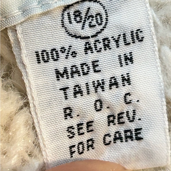 VTG JP Knits 18/20 Women’s Cable Knit Open Knit Mixed Cream Long Sleeve Sweater - Picture 6 of 7